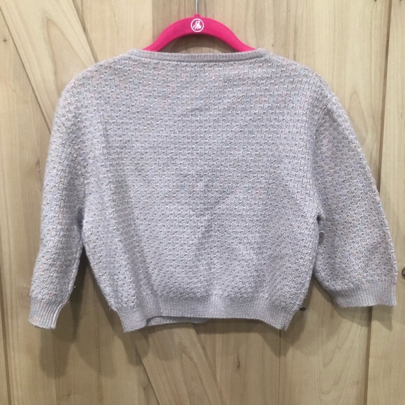 Marc Jacobs Pink Wool Cardigan Cropped Pearl Sz M - Picture 3 of 11